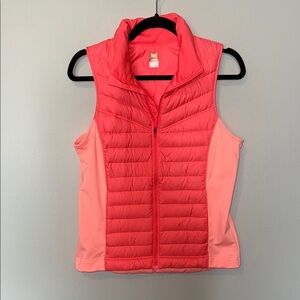 Lucy Tech Pink Vest Women’s Medium Padded Down Goose Insulated Active